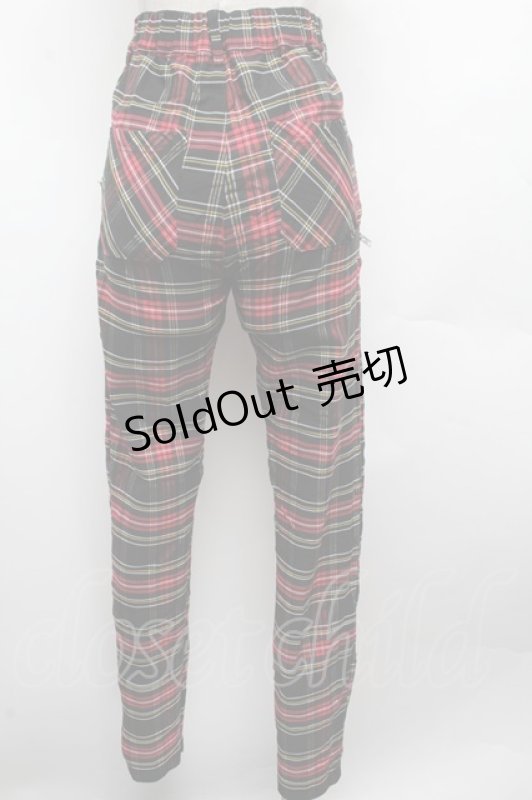 画像2: NieR Clothing / チェックパンツ  赤 S-26-03-08-058-PU-PA-AS-ZS (2)