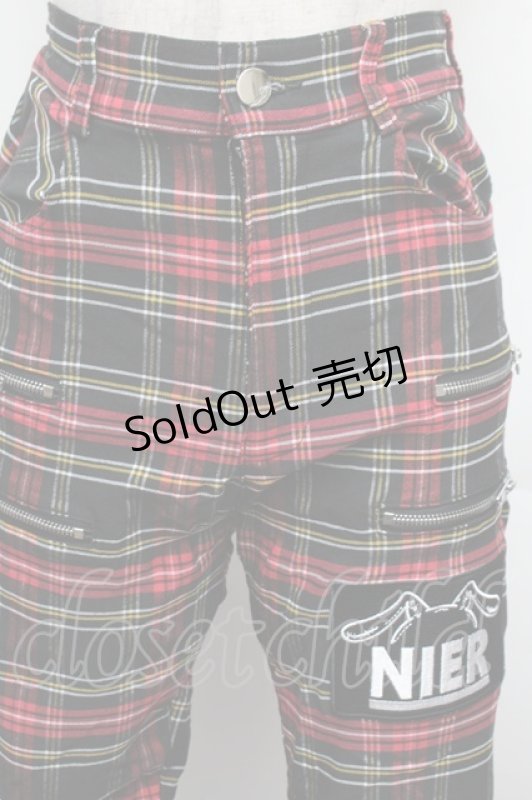 画像4: NieR Clothing / チェックパンツ  赤 S-26-03-08-058-PU-PA-AS-ZS (4)
