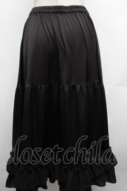 画像2: axes femme kawaii / ミディフリルペチスカート  黒 S-26-03-08-060-AX-SK-HR-ZS