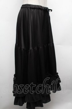 画像3: axes femme kawaii / ミディフリルペチスカート  黒 S-26-03-08-060-AX-SK-HR-ZS