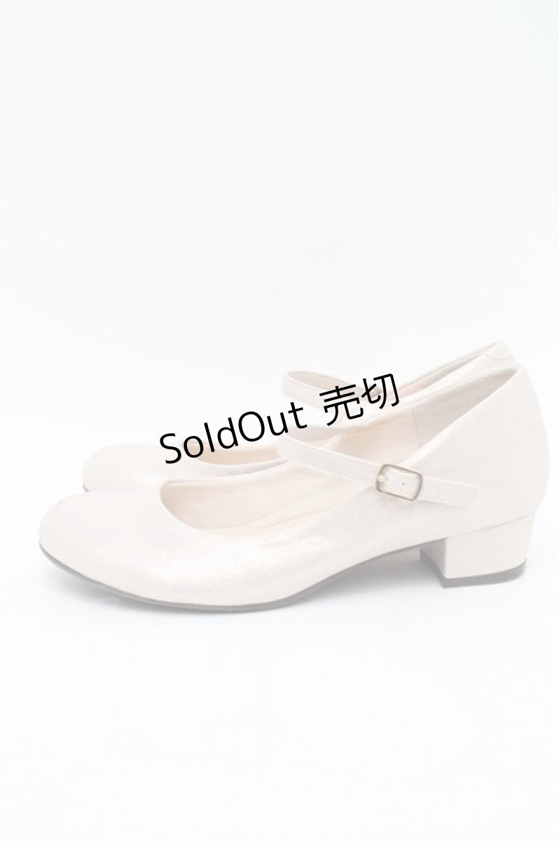 画像2: あしながおじさん / ラメパンプス 23.5 アイボリー S-26-03-08-002-PU-SH-HR-ZS (2)