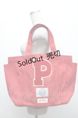 画像1: PINK HOUSE / ロゴワッペントートバッグ  赤 S-26-03-08-013-LO-BG-AS-ZS