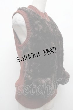 画像4: PINK HOUSE / くまモチーフニットベスト  ブラウン S-26-03-08-018-LO-TO-AS-ZS