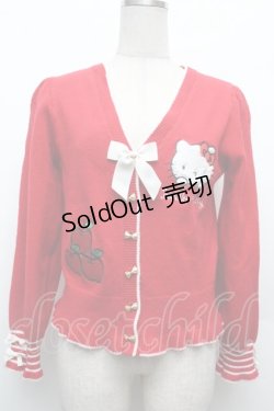 画像1: axes femme / ハロ‐キティカーディガン  赤 S-26-03-08-020-AX-TO-AS-ZS