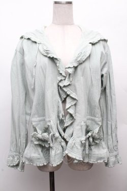 画像1: WONDERFUL WORLD / フード付フリルオーバーブラウス  ミント S-26-03-08-024-LO-BL-AS-ZS