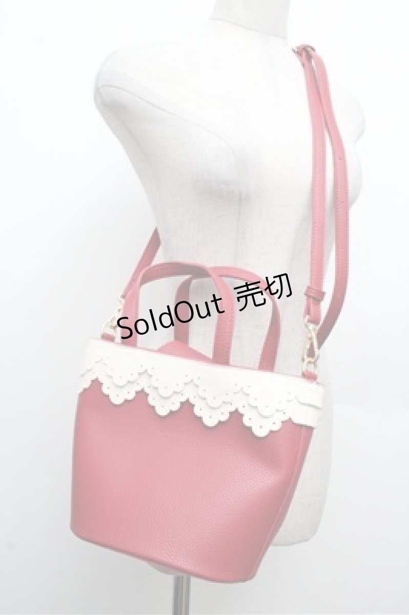 画像1: m petit by misako / スカラップ２WAY BAG  赤 S-26-03-10-045-LO-BG-HR-ZT0412W (1)