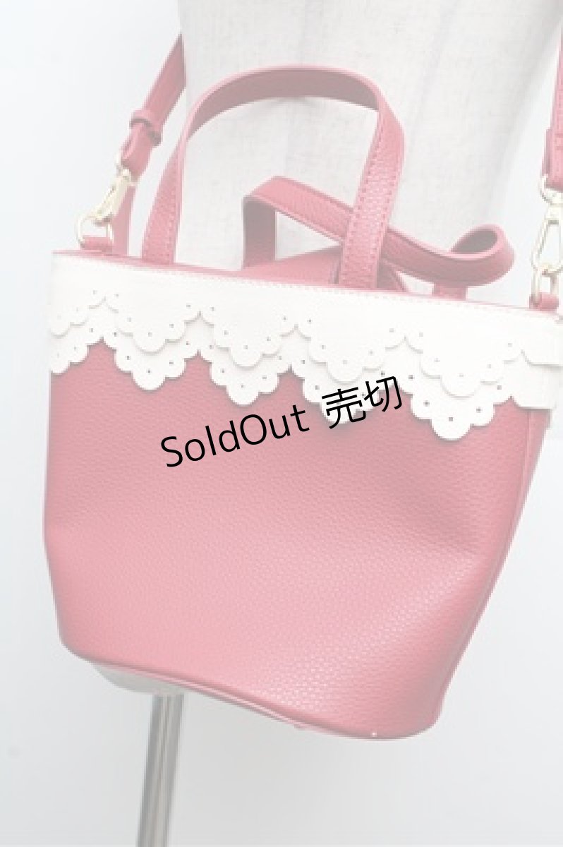 画像3: m petit by misako / スカラップ２WAY BAG  赤 S-26-03-10-045-LO-BG-HR-ZT0412W (3)