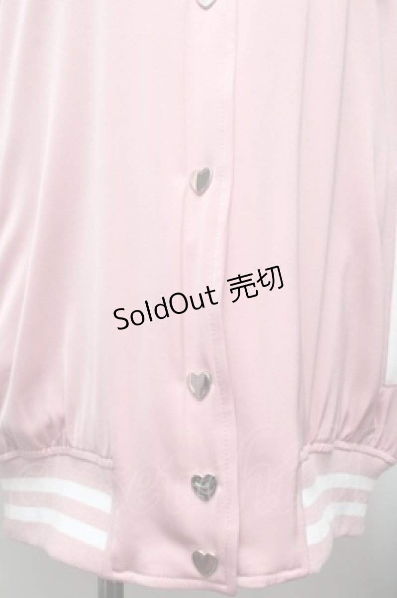 画像5: BABY,THE STARS SHINE BRIGHT / うさくみゃちゃんのSweet Loveスタジアムジャンパー  ピンク×白 S-26-03-10-056-BA-JA-TE-ZS (5)