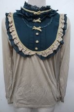 画像1: axes femme / 3つリボンブロッキングプルオーバー  ベージュｘグリーン S-26-03-10-060-AX-TO-AS-ZS (1)