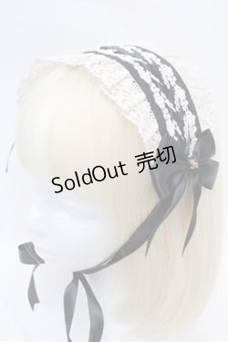 画像1: Innocent World / クロスリボンヘッドドレス  黒 S-26-03-10-010-IW-AC-AS-ZS