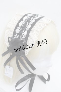 画像2: Innocent World / クロスリボンヘッドドレス  黒 S-26-03-10-010-IW-AC-AS-ZS