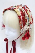 metamorphose / タッセル付きヘッドドレス(花と扇の和柄)  赤 S-26-03-10-011-ME-AC-HR-ZS