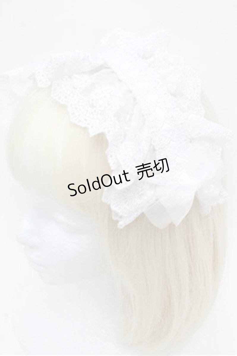 画像1: ATELIER PIERROT / Gothic LatticeS HeadDress(Clip Version)  白 S-26-03-10-013-EL-AC-HR-ZS (1)