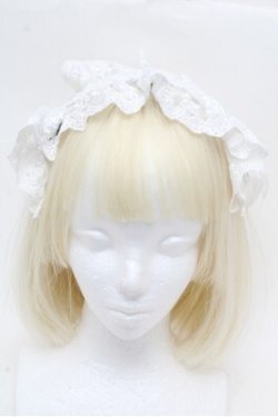 画像3: ATELIER PIERROT / Gothic LatticeS HeadDress(Clip Version)  白 S-26-03-10-013-EL-AC-HR-ZS