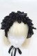 画像2: MARBLE / リボンフリルヘッドドレス（黒ネット×サテンリボン)  黒 S-26-03-10-014-GO-AC-HR-ZS (2)