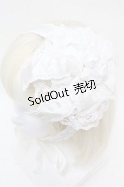 画像1: metamorphose / 円形ローズヘッドドレス  白 S-26-03-10-017-ME-TO-AS-ZS