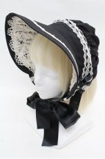 画像1: Innocent World / リバイバルクラシカルボンネット  黒 S-26-03-10-023-IW-AC-AS-ZS (1)