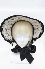 画像2: Innocent World / リバイバルクラシカルボンネット  黒 S-26-03-10-023-IW-AC-AS-ZS (2)