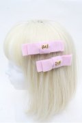 Angelic Pretty / ベロアリボンクリップ  ピンク S-26-03-10-024-AP-AC-AS-ZS