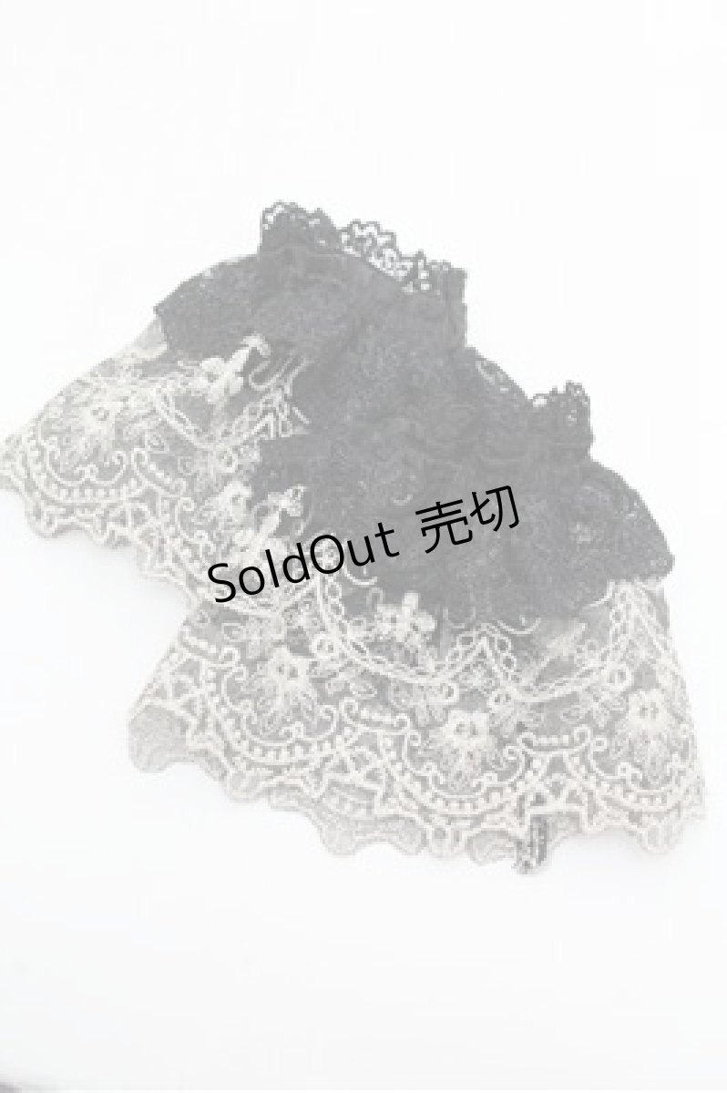 画像1: ATELIER PIERROT / Eleanorレースカフス  黒×ゴールド S-26-03-10-034-EL-ZA-TE-ZS (1)