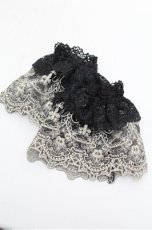 画像1: ATELIER PIERROT / Eleanorレースカフス  黒×ゴールド S-26-03-10-034-EL-ZA-TE-ZS (1)
