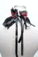 画像2: MARBLE / レース付け襟  黒ｘ赤 S-26-03-10-035-GO-TO-HR-ZS (2)