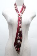axes femme POETIQUE / フルーツ柄リボンスカーフ  ワインレッド S-26-03-10-036-AX-AC-HR-ZS