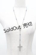 Moi-meme-Moitie / ローズ十字架ロザリオネックレス  シルバーｘ青 S-26-03-10-038-MO-AC-HR-ZS