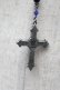 画像3: Moi-meme-Moitie / ローズ十字架ロザリオネックレス  シルバーｘ青 S-26-03-10-038-MO-AC-HR-ZS (3)