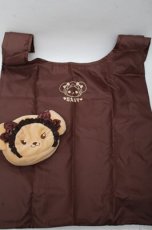 画像1: BABY,THE STARS SHINE BRIGHT / くまくみゃちゃんのエコバッグ付きポーチ  ブラウン S-26-03-12-001-BA-ZA-HR-ZS (1)