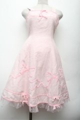 Angelic Pretty / Dreamin' Ribbonジャンパースカート  ピンク S-26-03-12-031-AP-OP-HR-ZS