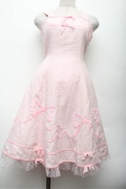 画像1: Angelic Pretty / Dreamin' Ribbonジャンパースカート  ピンク S-26-03-12-031-AP-OP-HR-ZS