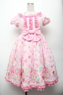 画像1: Angelic Pretty / Powder Rose ワンピース  ピンク S-26-03-12-033-AP-OP-HR-ZS