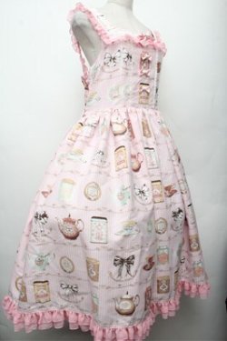 画像3: metamorphose / 【プラスサイズ】Classic Tea Houseジャンパースカート 2 ピンク S-26-03-12-034-ME-OP-AS-ZS