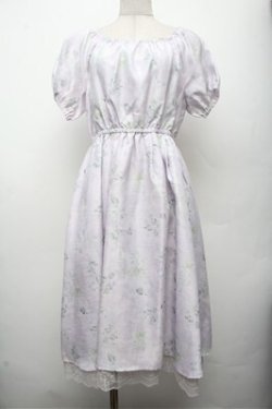 画像1: axes femme POETIQUE / ピクトリアルプリントワンピース  ラベンダー S-26-03-12-035-AX-OP-AS-ZS