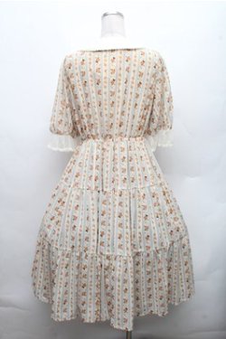 画像2: axes femme kawaii / プチローズ柄ワンピース  オフ S-26-03-12-037-AX-OP-AS-ZS