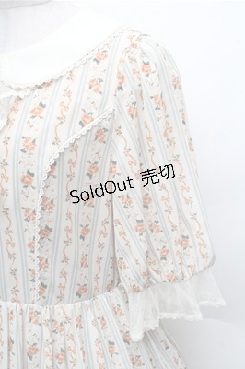 画像4: axes femme kawaii / プチローズ柄ワンピース  オフ S-26-03-12-037-AX-OP-AS-ZS (4)