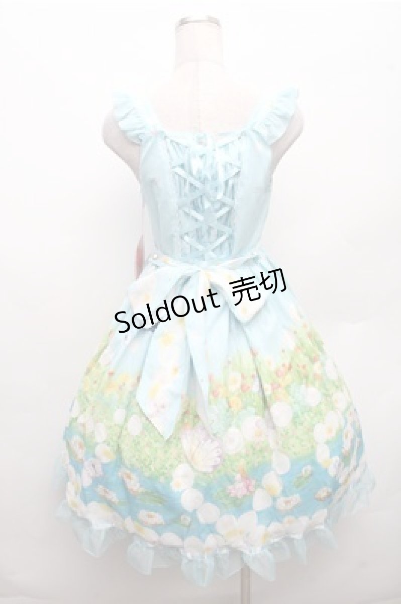 画像2: BABY,THE STARS SHINE BRIGHT / Thumbelina Fairy Tale〜未来への旅立ち〜柄レースアップジャンパースカート  ミント S-26-03-12-039-BA-OP-HR-ZS (2)