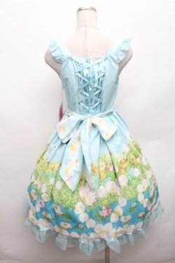 画像2: BABY,THE STARS SHINE BRIGHT / Thumbelina Fairy Tale〜未来への旅立ち〜柄レースアップジャンパースカート  ミント S-26-03-12-039-BA-OP-HR-ZS