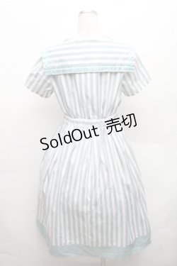 画像2: axes femme POETIQUE / ストライプセーラーワンピース  グリーン S-26-03-12-040-AX-OP-AS-ZS