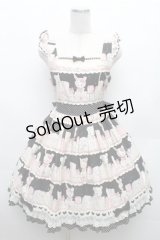 Angelic Pretty / Fancy Box肩フリルジャンパースカート  黒 S-26-03-12-042-AP-SK-HR-ZS