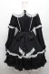 画像2: Angelic Pretty / Romantic Poemワンピース（2022年）  黒ｘ白 S-26-03-12-043-AP-OP-AS-ZS (2)
