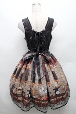 画像2: ALICE and the PIRATES / Fleeting moments〜月下の不思議な珈琲店〜柄ジャンパースカートI  黒 S-26-03-12-044-PA-OP-HR-ZS