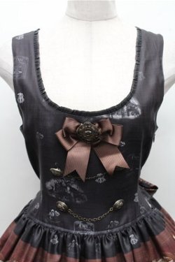 画像3: ALICE and the PIRATES / Fleeting moments〜月下の不思議な珈琲店〜柄ジャンパースカートI  黒 S-26-03-12-044-PA-OP-HR-ZS