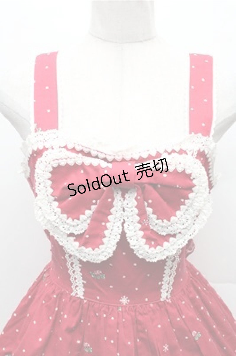 画像3: BABY,THE STARS SHINE BRIGHT / みるくちゃんとゆきいちごリボンジャンパースカート  赤 S-26-03-12-047-BA-OP-HR-ZS (3)