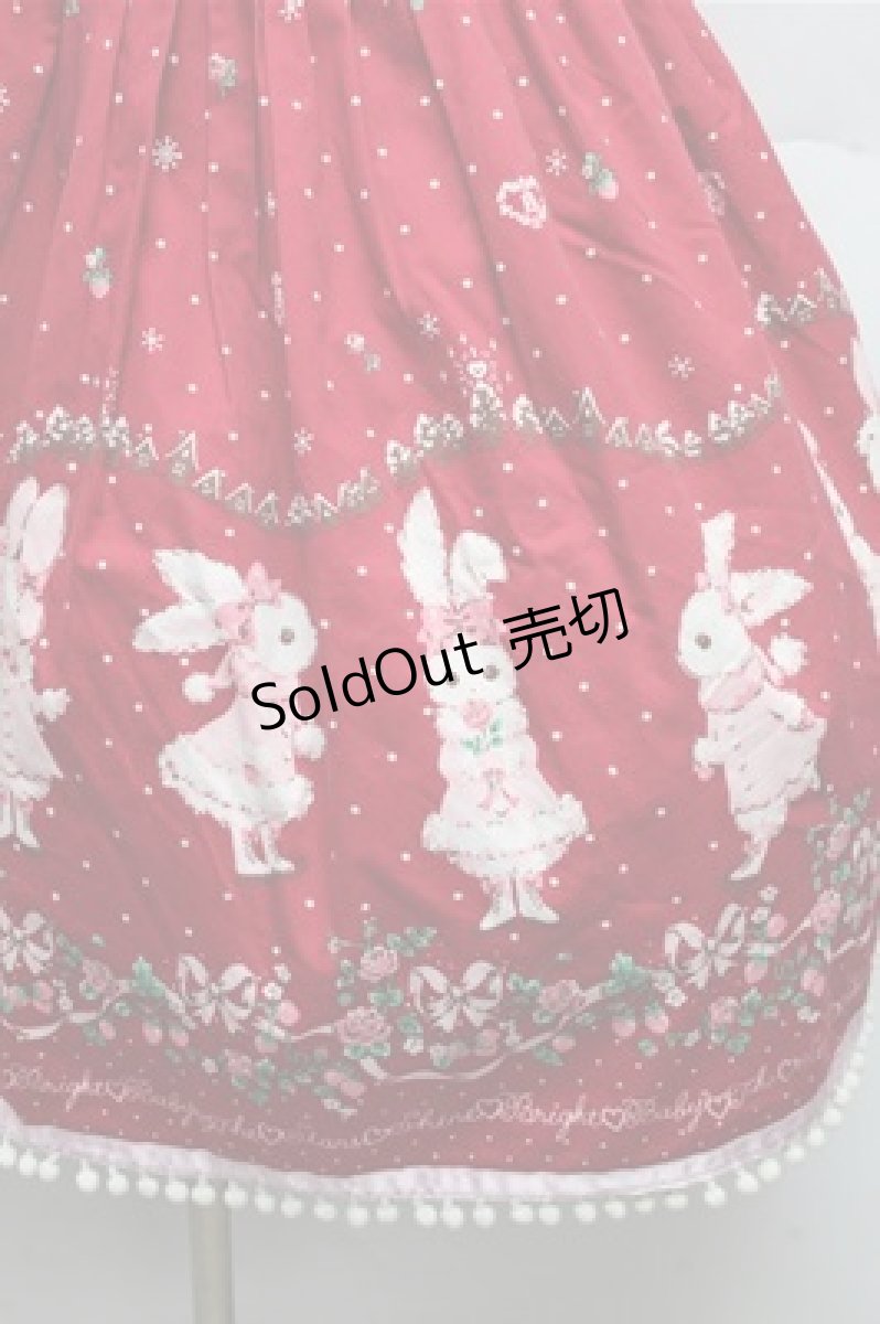 画像4: BABY,THE STARS SHINE BRIGHT / みるくちゃんとゆきいちごリボンジャンパースカート  赤 S-26-03-12-047-BA-OP-HR-ZS (4)