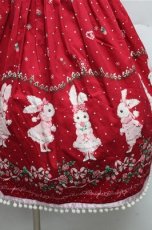 画像4: BABY,THE STARS SHINE BRIGHT / みるくちゃんとゆきいちごリボンジャンパースカート  赤 S-26-03-12-047-BA-OP-HR-ZS (4)