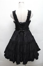 画像2: BABY,THE STARS SHINE BRIGHT / ミルフィーユジャンパースカート（2022年）  黒 S-26-03-12-050-BA-OP-AS-ZS (2)