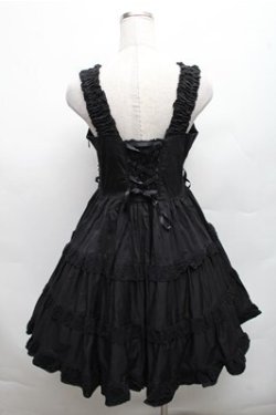 画像2: BABY,THE STARS SHINE BRIGHT / ミルフィーユジャンパースカート（2022年）  黒 S-26-03-12-050-BA-OP-AS-ZS