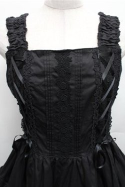 画像3: BABY,THE STARS SHINE BRIGHT / ミルフィーユジャンパースカート（2022年）  黒 S-26-03-12-050-BA-OP-AS-ZS